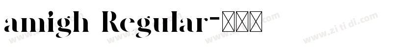 amigh Regular字体转换